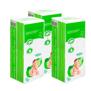 Algodão Quadrado Bellacotton - Kit com 3 Pacotes